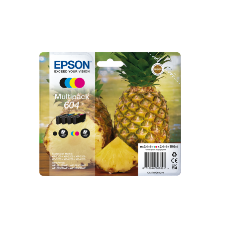 Sæt 4  stk. Epson 604 BK,C,M,Y Originale patroner